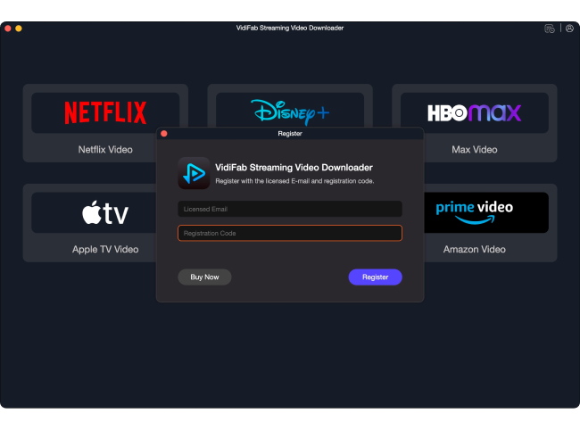 register for vidifab streaming video downloader