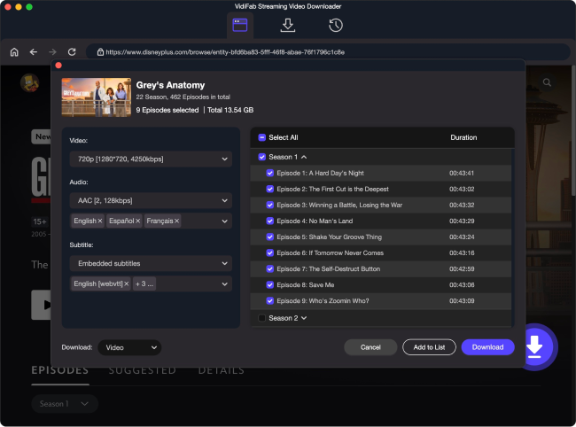 set download settings