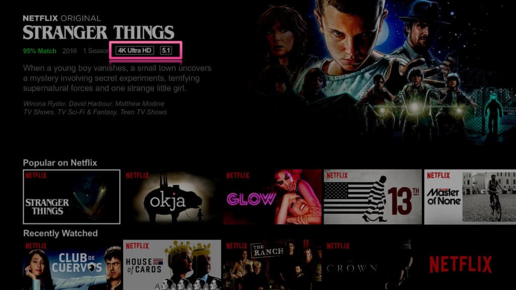 4k supported titles on netflix