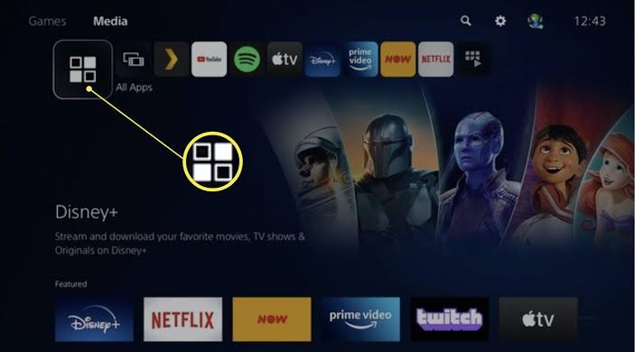 all-apps section on playstation