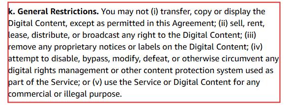 amazon prime video terms of use