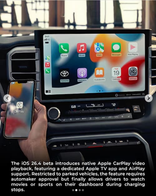 apple carplay video in car