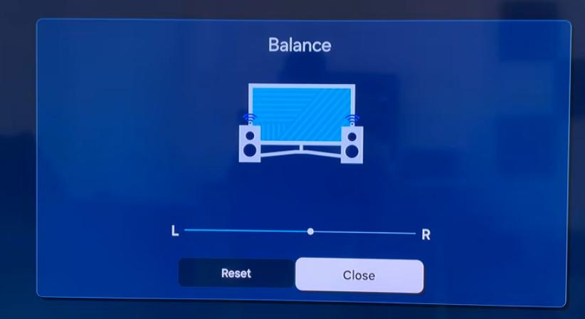 samsung tv audio balance