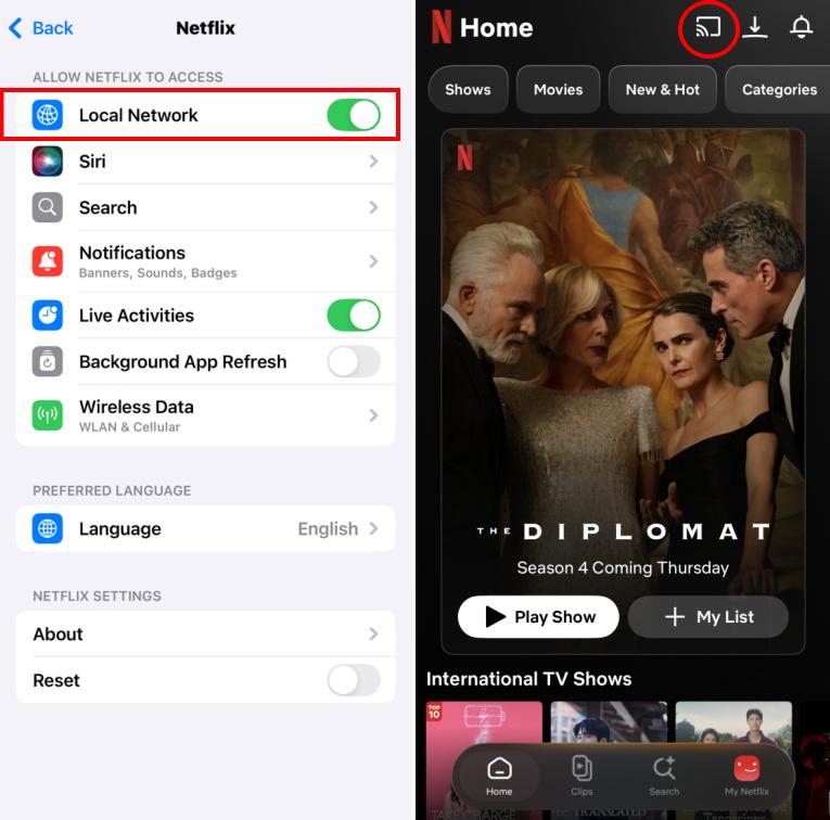 cast netflix from android to tv