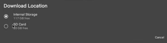 change netflix download location to sd card