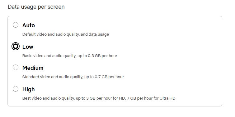 change netflix video quality on web