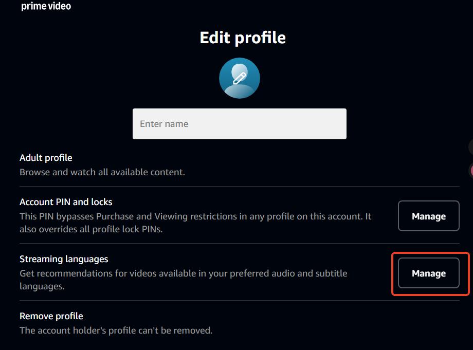 choose prime video streaming languages