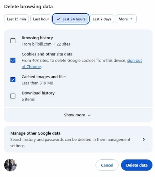 clear netflix cookies in web browser