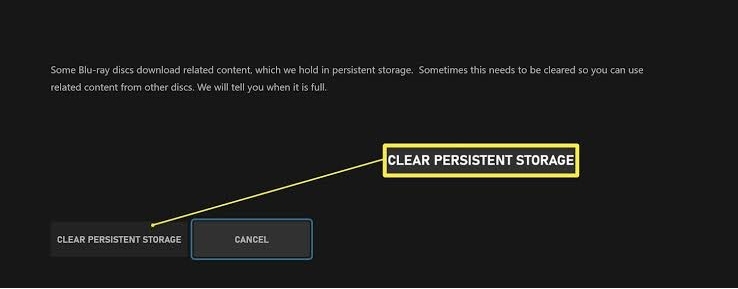 clear persistent storage