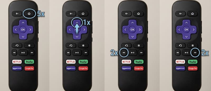clear roku cache via secret menu