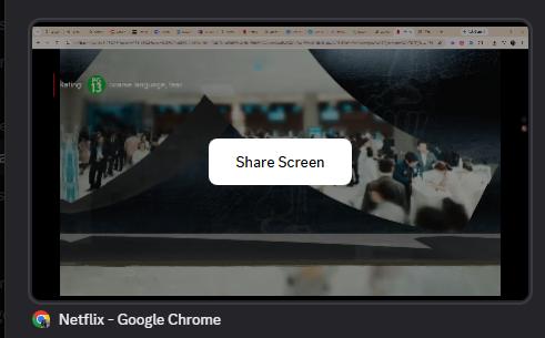 click the share screen button