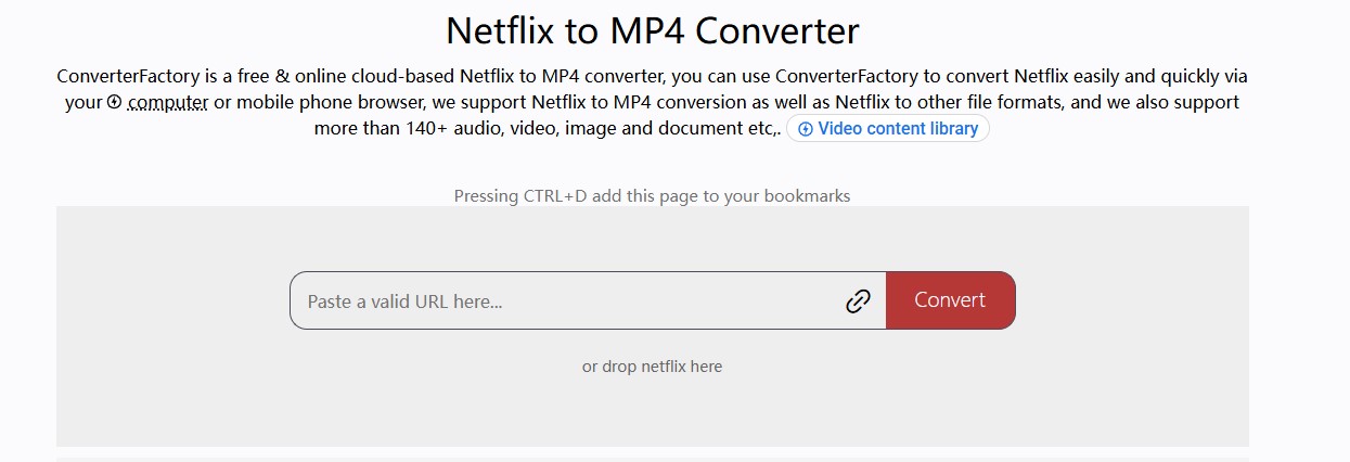 converterfactory netflix to mp4 conversion