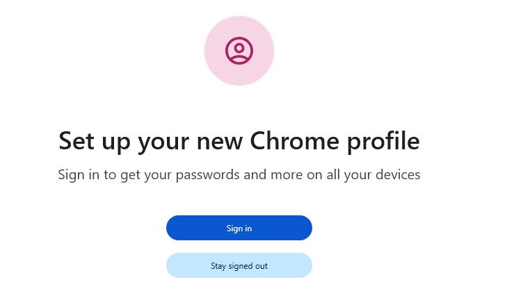 create a new chrome profile