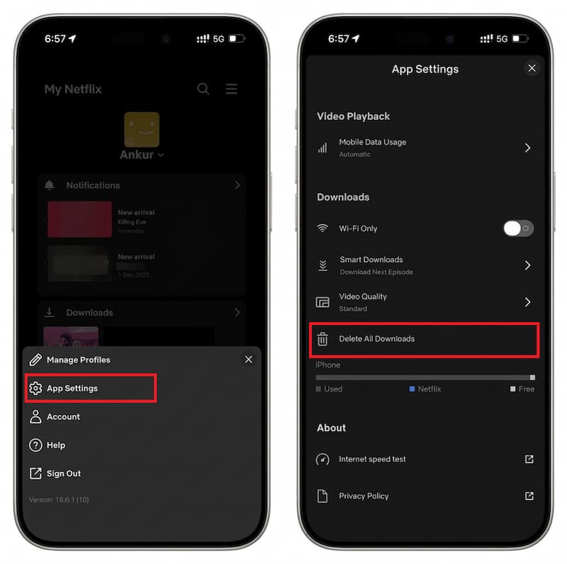 delete netflix all downloads