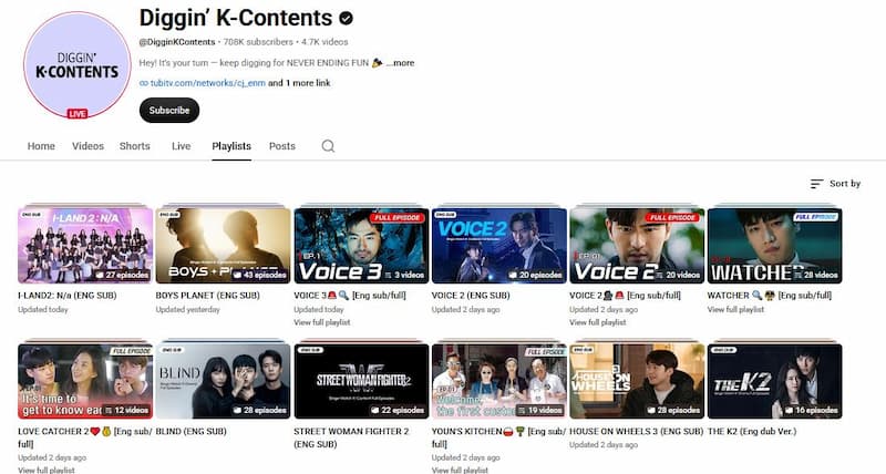 diggin k contents