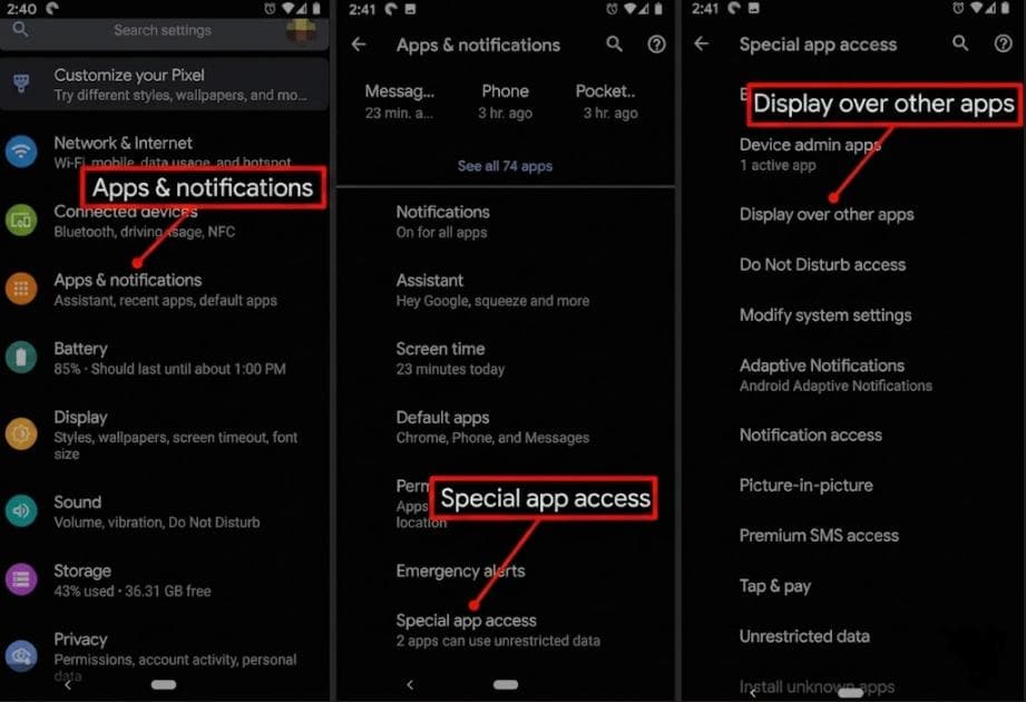 disable display over other apps