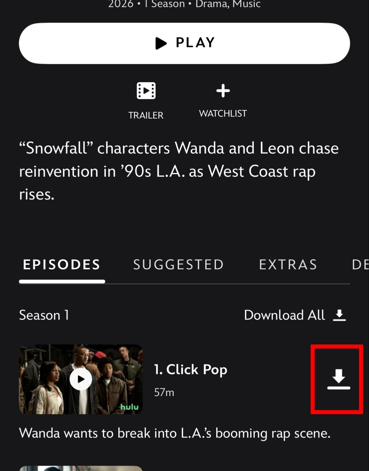 download an episode on disney plus