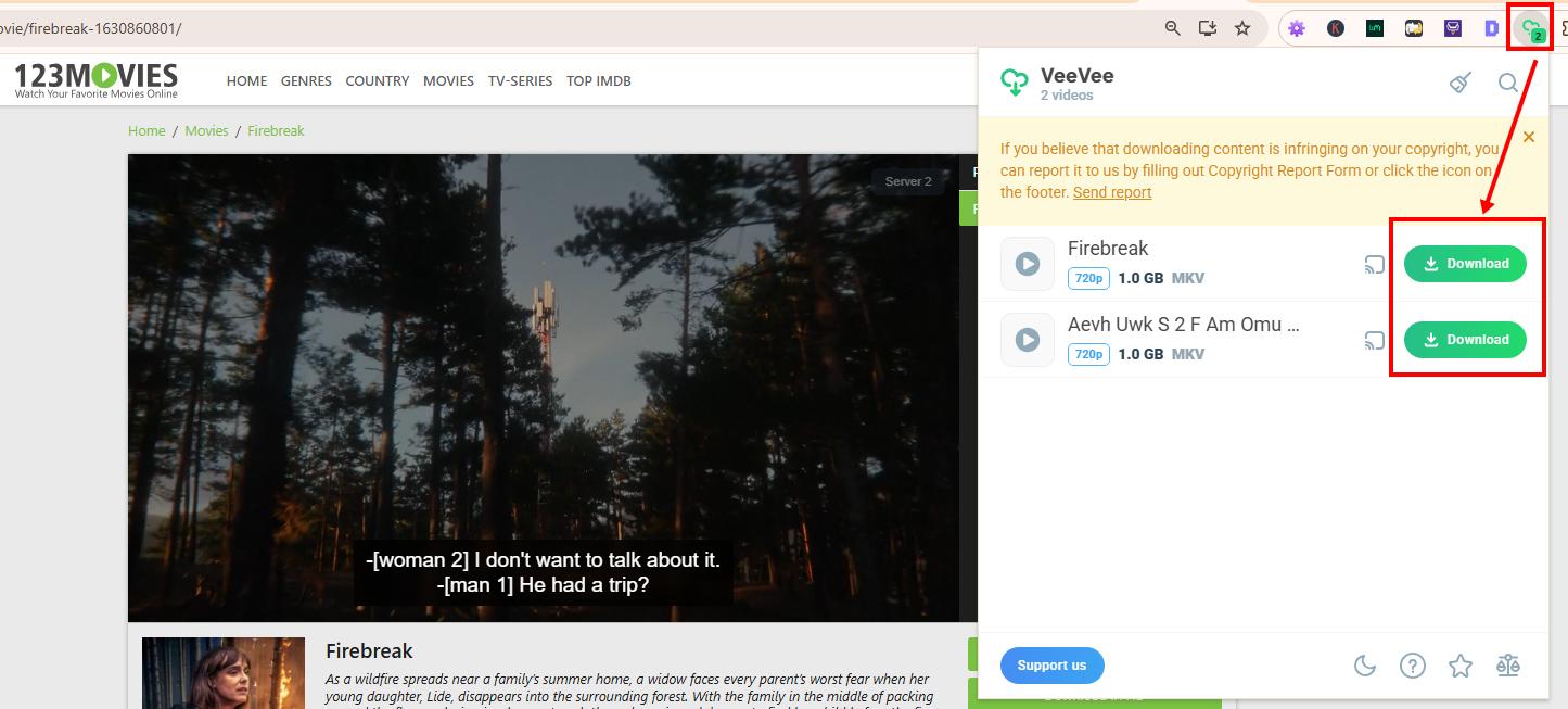 download movies from 123movies with veevee extension