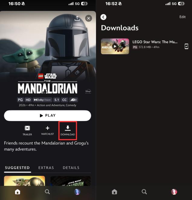 download movies on disney plus