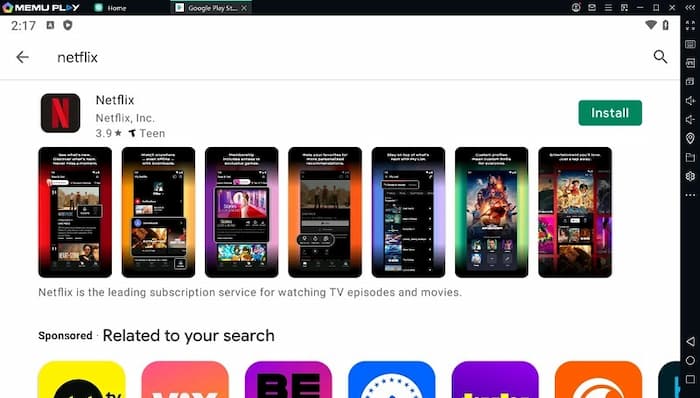 download netflix android app via menuplay