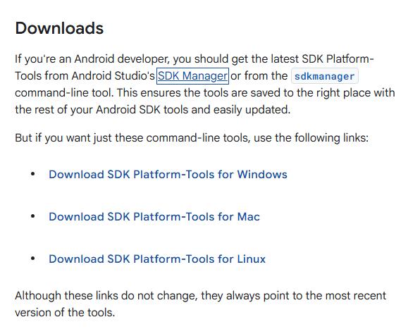 download sdk manager