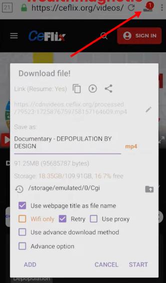 download video using 1dm