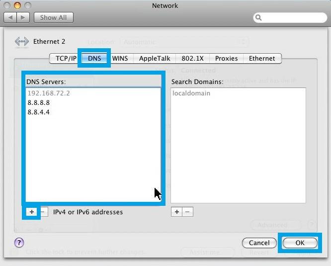 edit dns settings on macbook