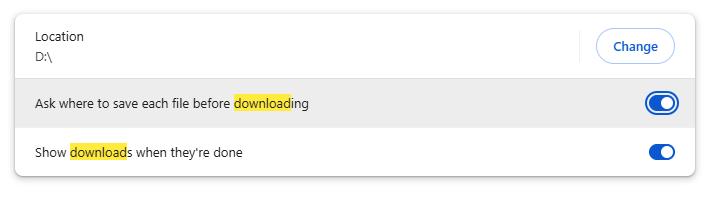 enable ask where to save file before downloading on chrome