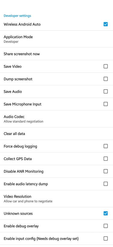 enable unknown sources in android auto developer settings
