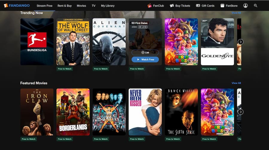 Fandango free streaming