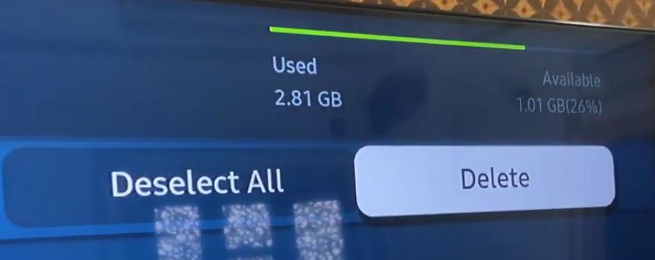 free up storage on samsung tv