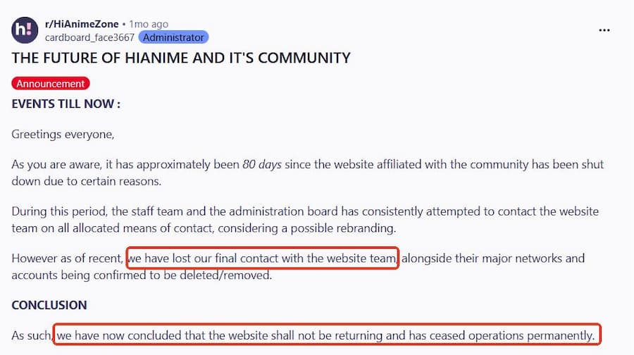 hianime is down confirmed reddit