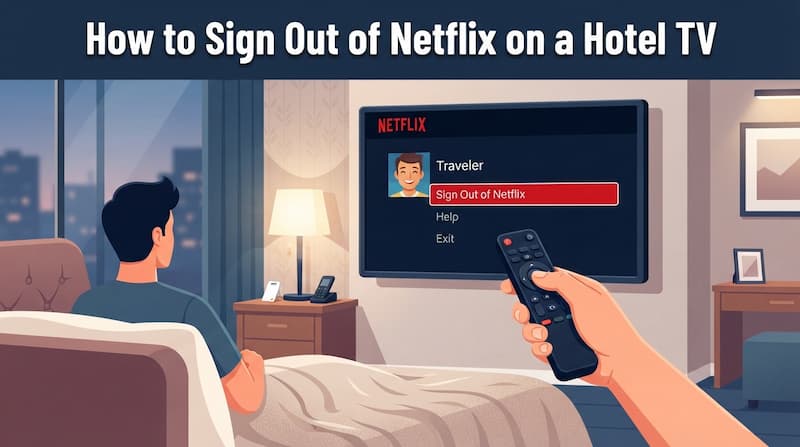 how to sign out of netflix on hotel tv