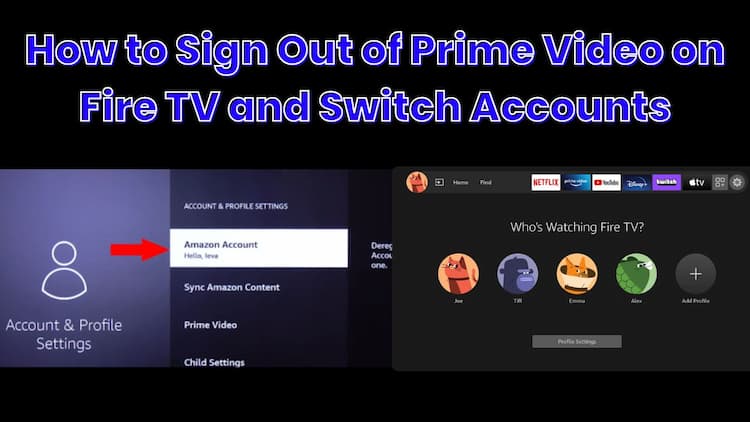 how to sign out prime video fire tv