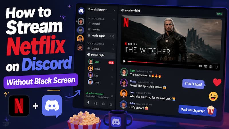 how to stream netflix on discord