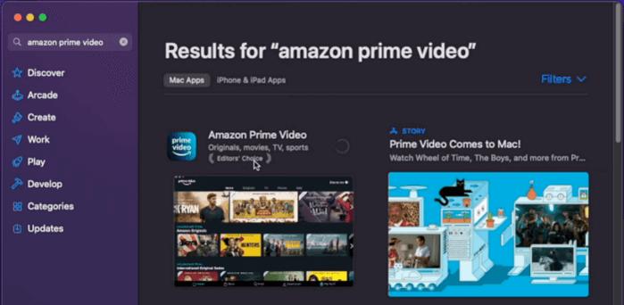 install amazon prime video app on mac