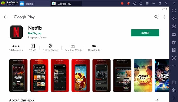 install netflix app via android emulator on mac