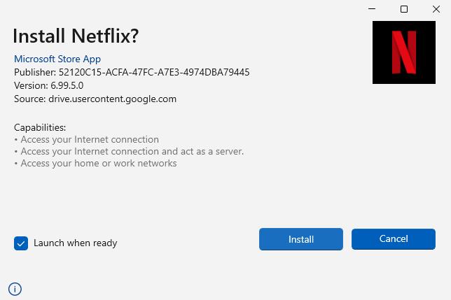 install old version of netflix pc app