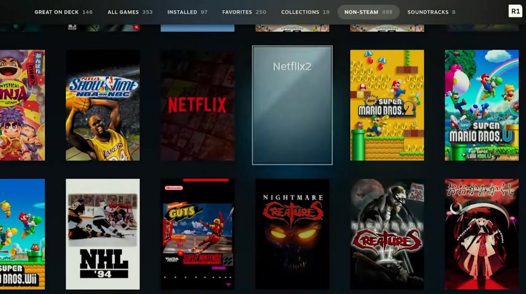 launch netflix shortcut from steam deck gaming mode