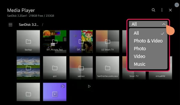 locate the netflix video in usb stick on tv