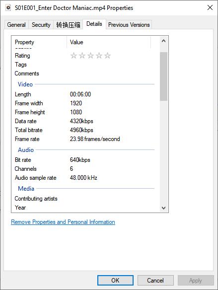 MovPilot download file mediainfo details