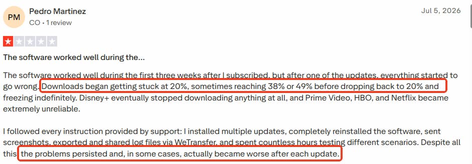 movpilot downloads freeze