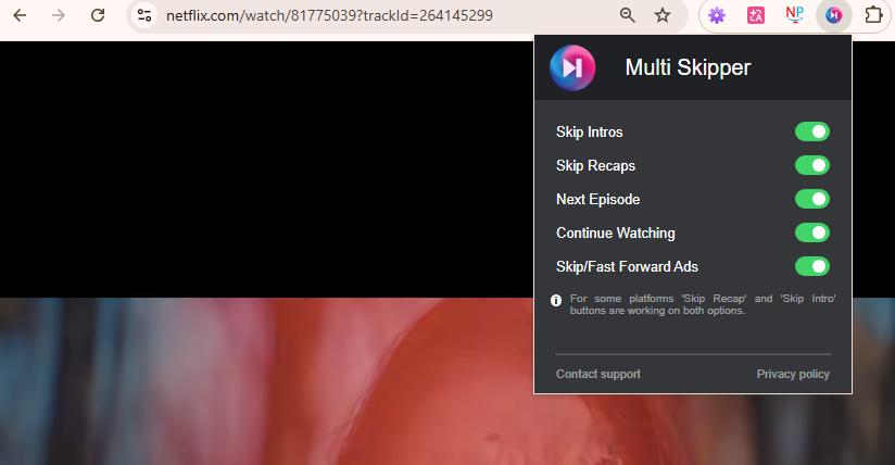 multi skipper for netflix