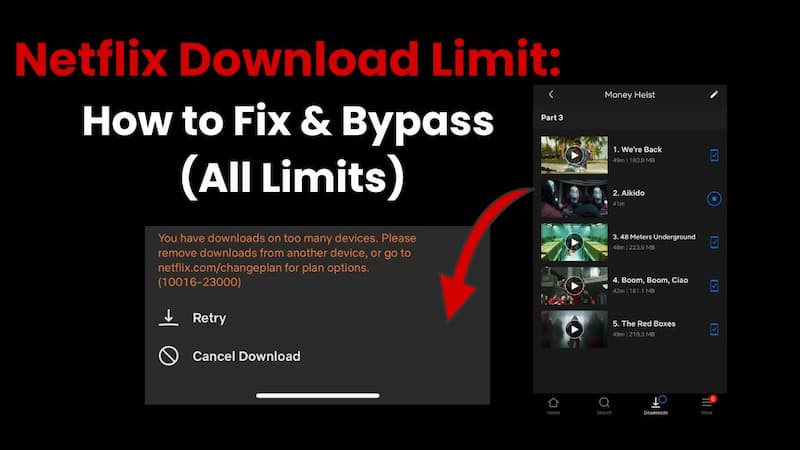 netflix download limits