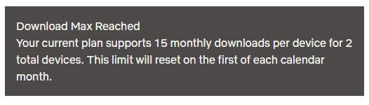 netflix download max reached