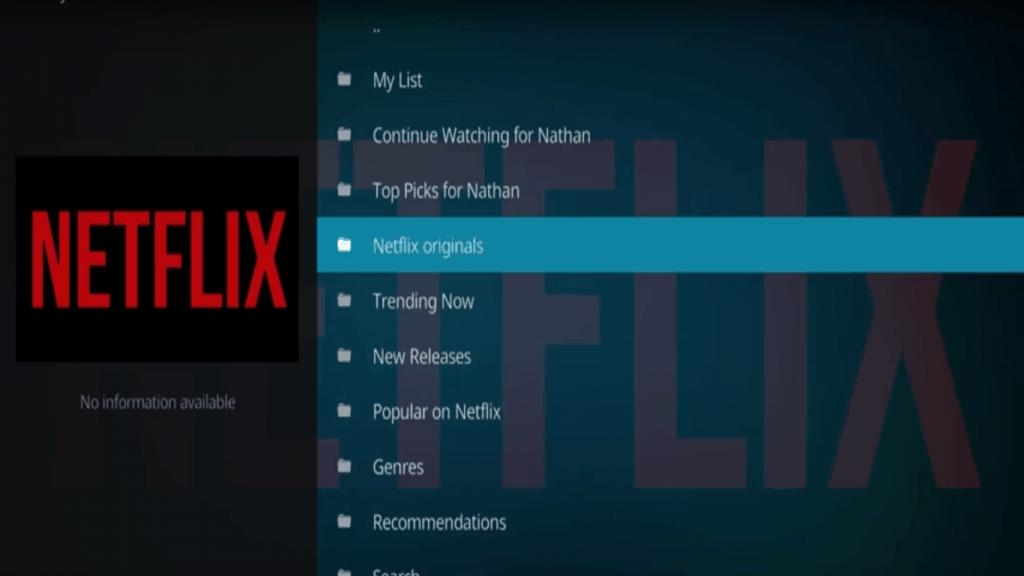 Browse Netflix content on Kodi