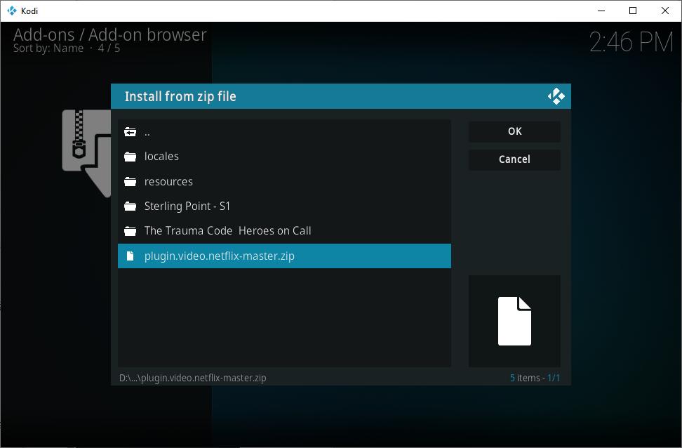 Install the Netflix addon repository on Kodi