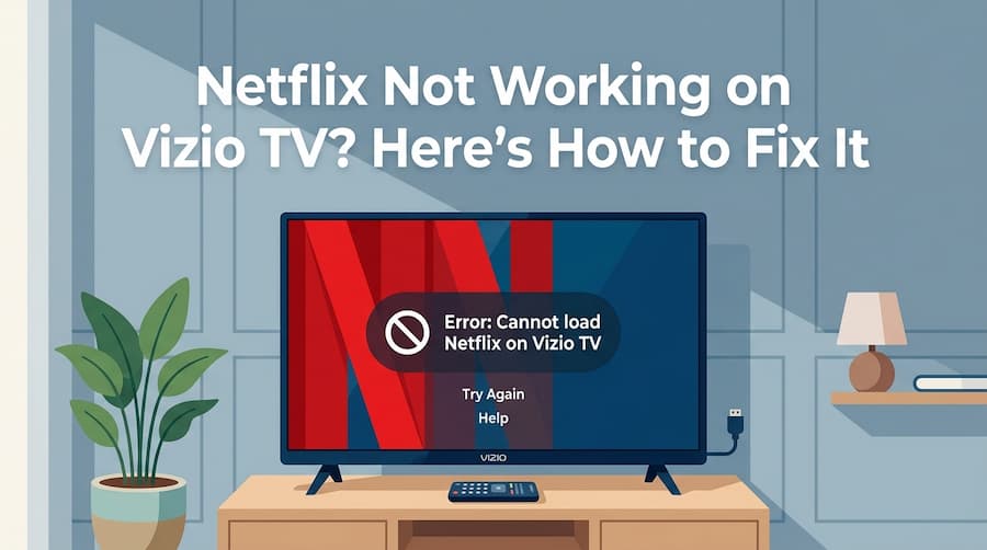 netflix not working vizio tv fix
