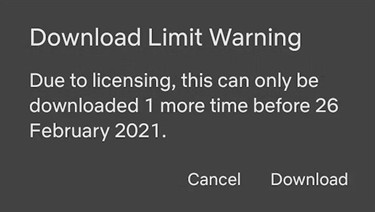 netflix yearly download limit