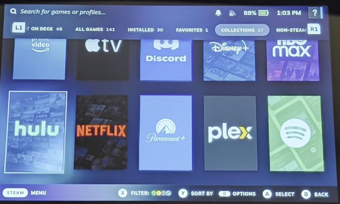 Open Netflix from Steam Deck Gaming Mode